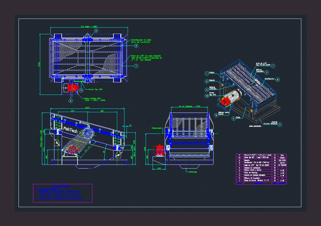 Zaranda DWG Block for AutoCAD