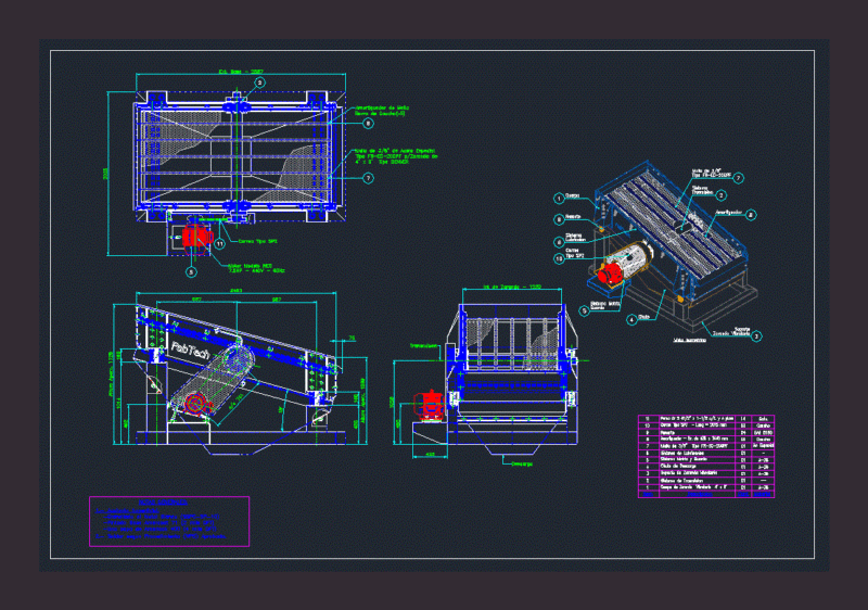 Zaranda DWG Block for AutoCAD