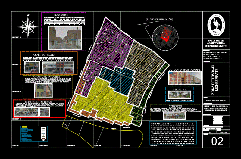 Zoning Monserrat – Trujillo DWG Block for AutoCAD