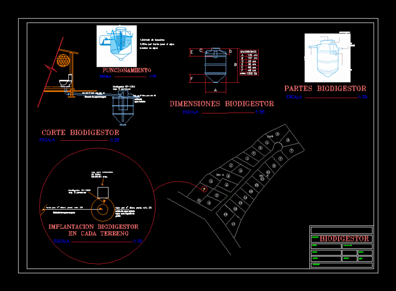 1300 Lts Capacity Digester DWG Block for AutoCAD