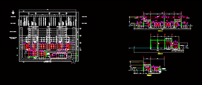 230kv Substation Electric – 138kv DWG Block for AutoCAD