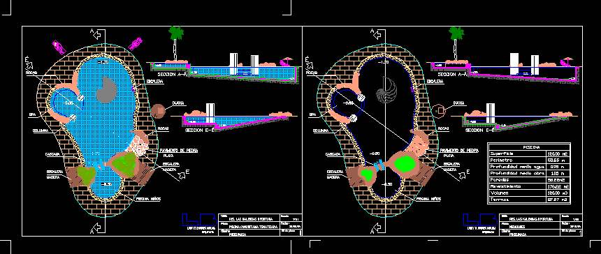 Acclimatzed Community Pool DWG Section for AutoCAD • Designs CAD