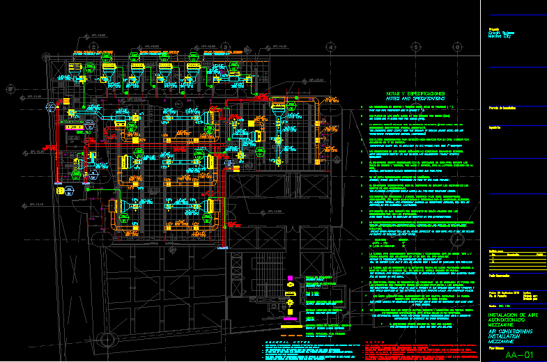Air Conditioning Group Office DWG Block for AutoCAD 