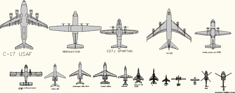 Aircraft 2D DWG Block for AutoCAD