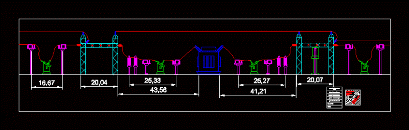 An Electrical Substation DWG Block for AutoCAD