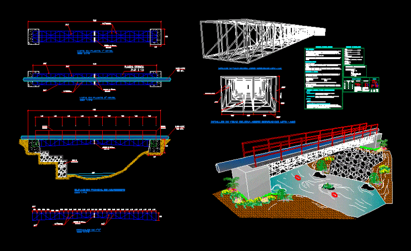 Aqueduct Steel DWG Block for AutoCAD
