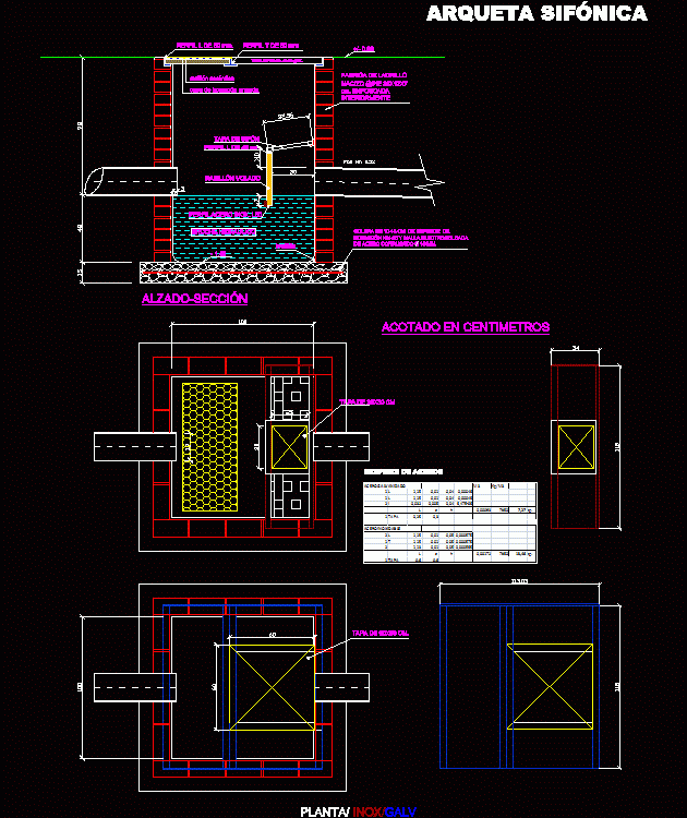 Arqueta Siphon DWG Block for AutoCAD • Designs CAD