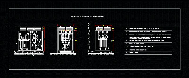 Assembly Sub Station DWG Block for AutoCAD