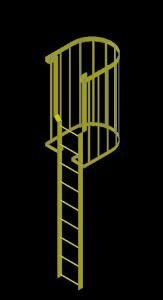 Backstairs 3D DWG Model for AutoCAD