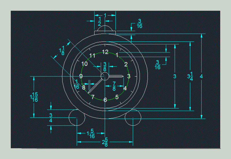 Basic Exercise – Clock DWG Detail for AutoCAD