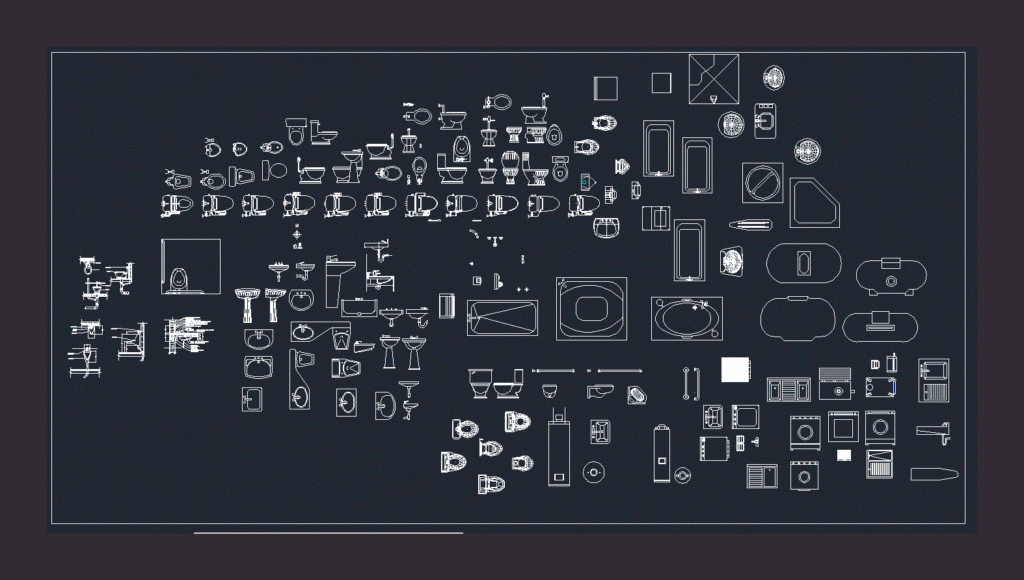 Bath Blocks DWG Detail for AutoCAD