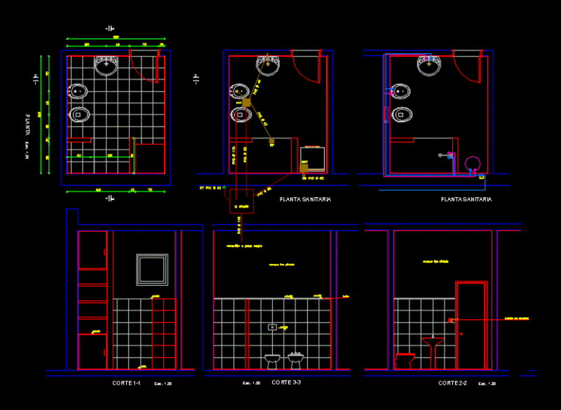 Bath DWG Plan for AutoCAD