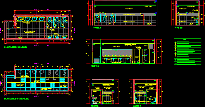 Bath Room Detail DWG Section for AutoCAD