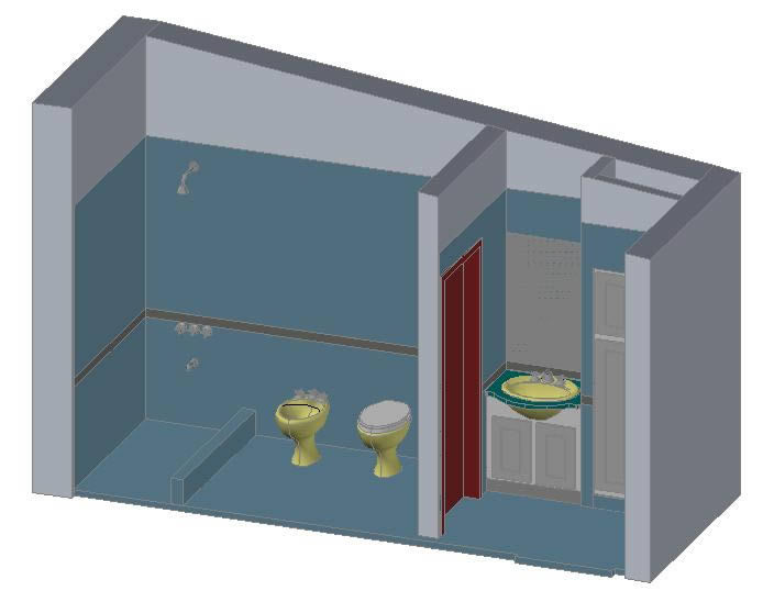 Bathroom 3D DWG Full Project for AutoCAD • Designs CAD - Bathroom 3D Dwg Full Project For AutocaD 74374