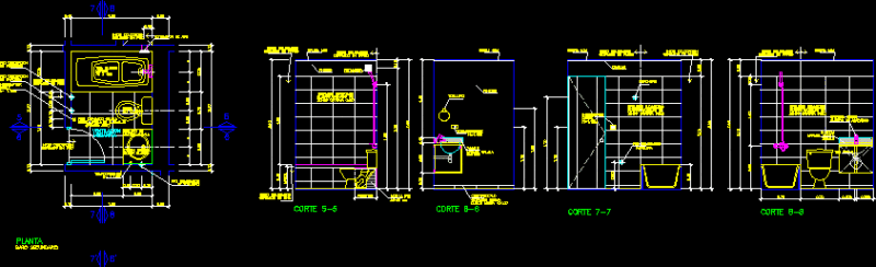 Bathroom – Detail DWG Section for AutoCAD