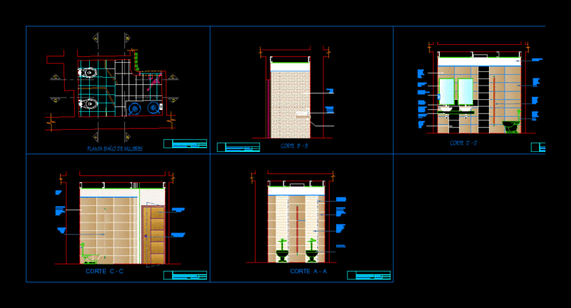 Bathroom Design DWG Block for AutoCAD
