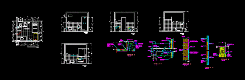 Bathroom Detail DWG Plan for AutoCAD