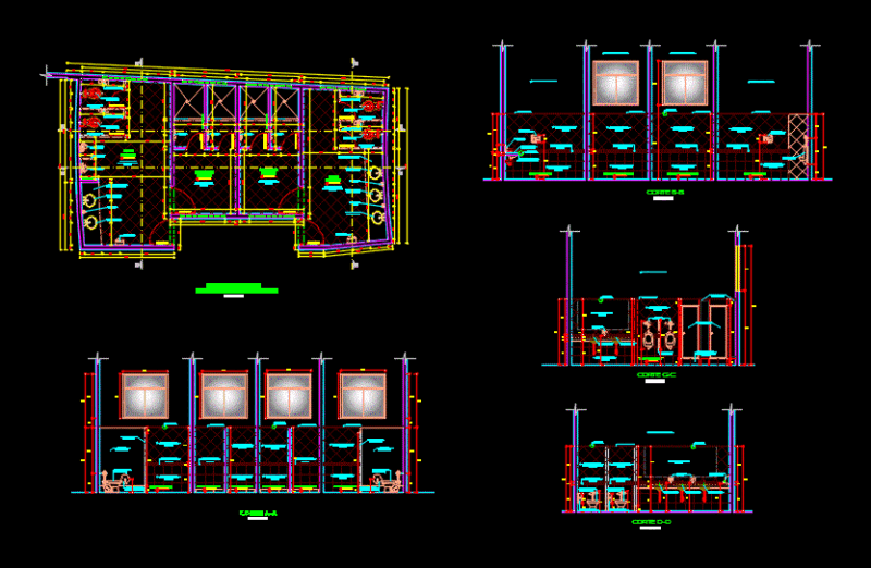 Bathroom Details DWG Detail for AutoCAD