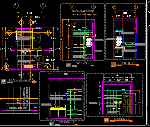 Bathroom Details DWG Detail for AutoCAD • Designs CAD