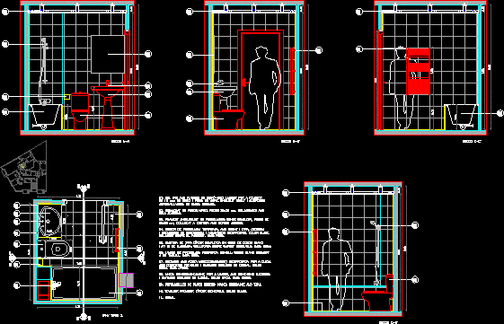 Bathroom Details DWG Section for AutoCAD • Designs CAD