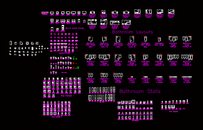 Bathroom DWG Block for AutoCAD