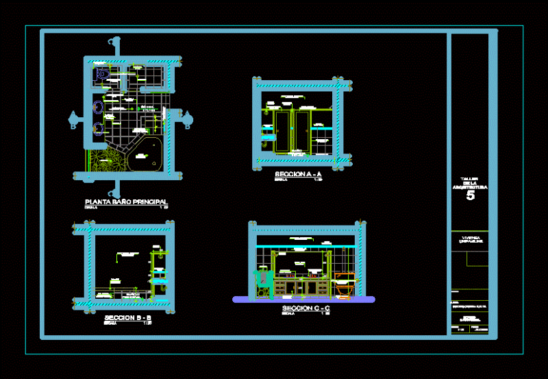 Bathroom DWG Detail for AutoCAD