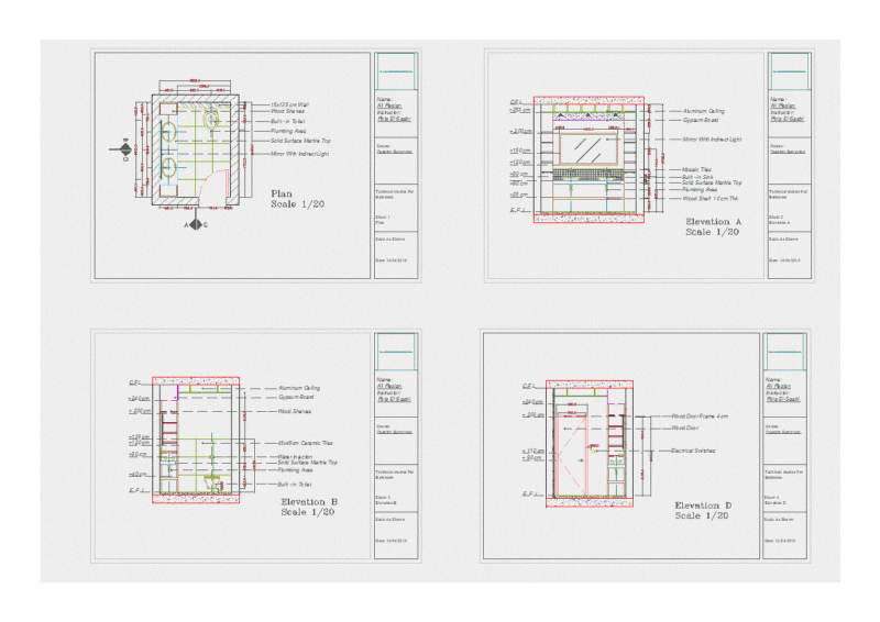 Bathroom DWG Section for AutoCAD
