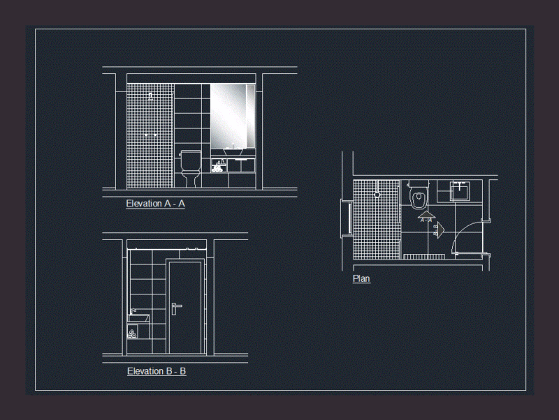 Bathroom DWG Section for AutoCAD