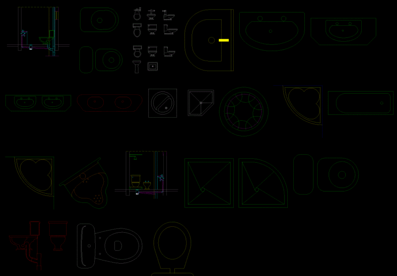 Bathroom Equipment DWG Block for AutoCAD