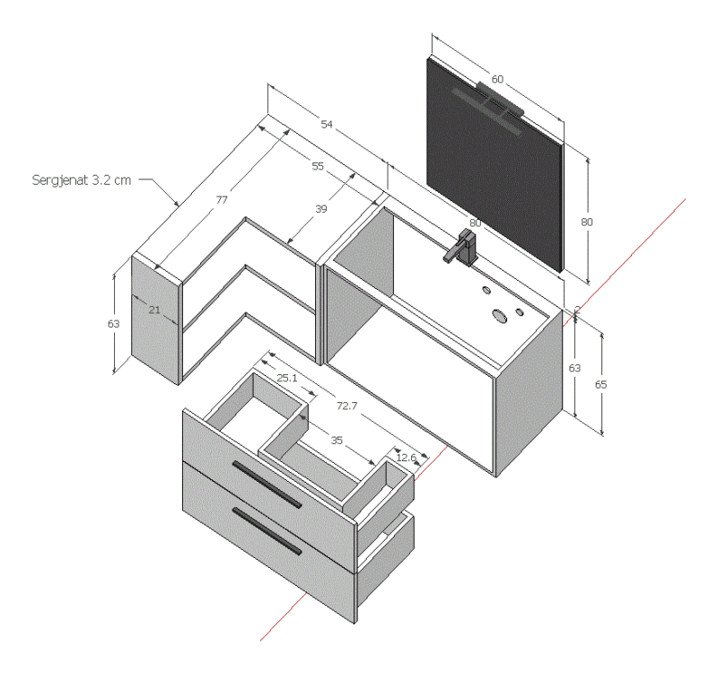 Bathroom Furniture 3D SKP Model for SketchUp
