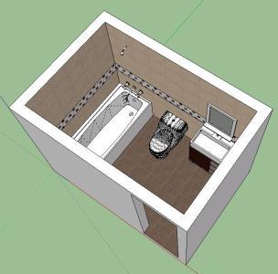 Bathroom Interior 3D SKP Detail for SketchUp