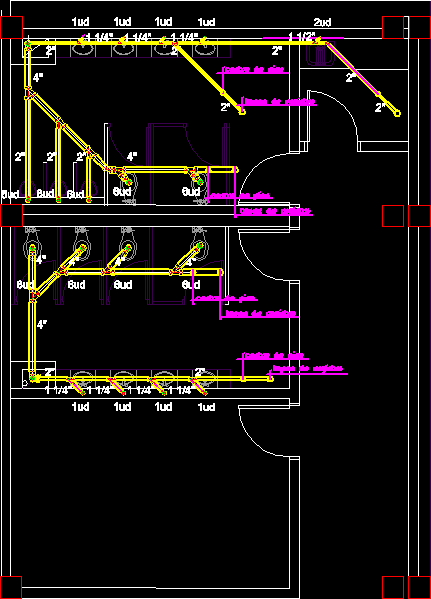 bathroom plumbing dwg detail for autocad • designs cad