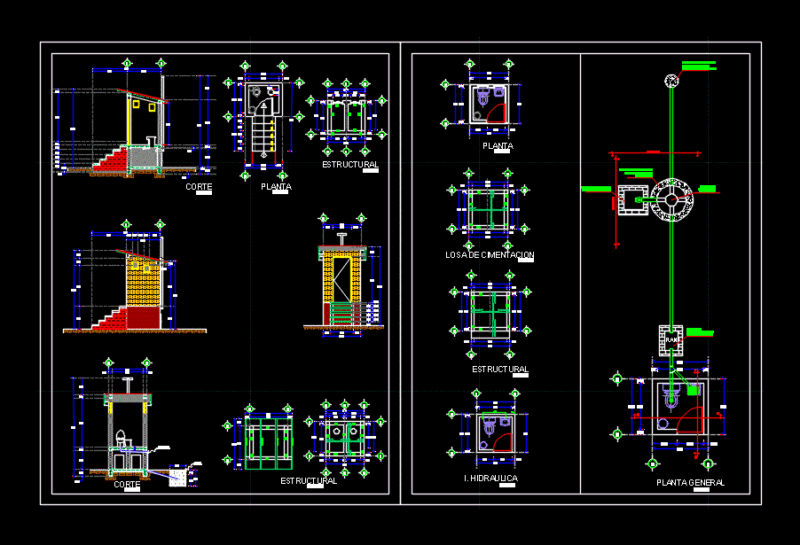 Bathroom With Biodigestor DWG Block for AutoCAD