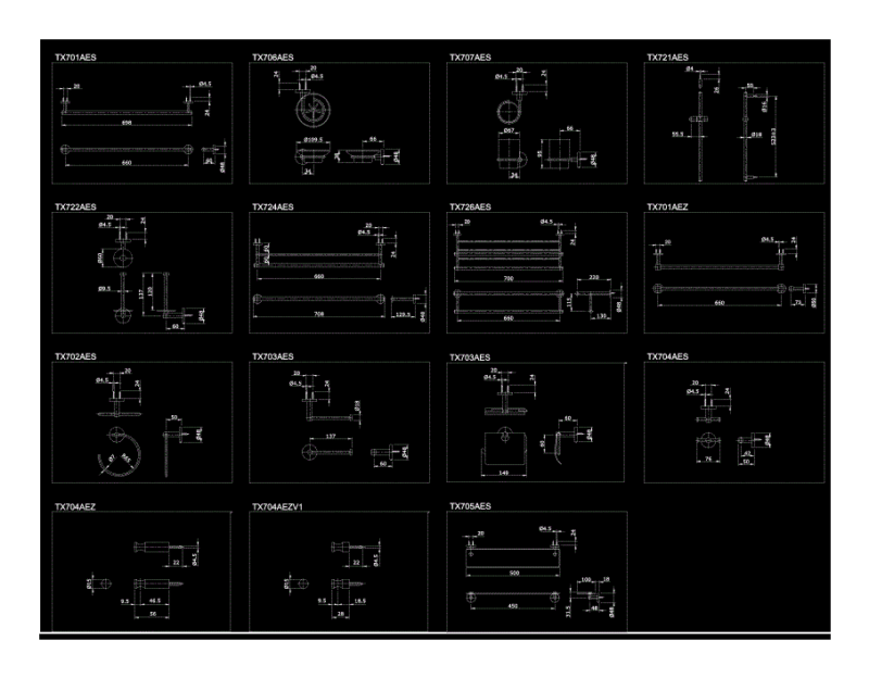 Bathrooms And Pipe Fittings DWG Block for AutoCAD