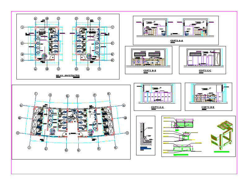 Bathrooms Details DWG Detail for AutoCAD