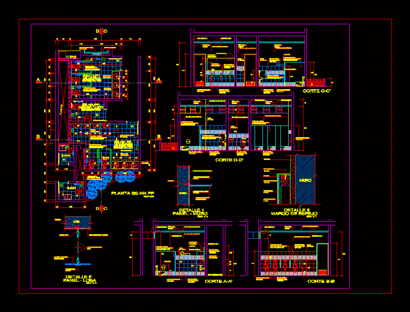 Bathrooms DWG Detail for AutoCAD