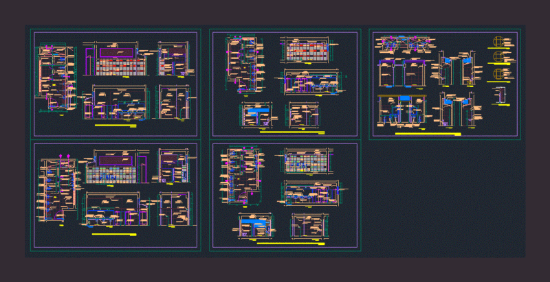 Baths DWG Block for AutoCAD