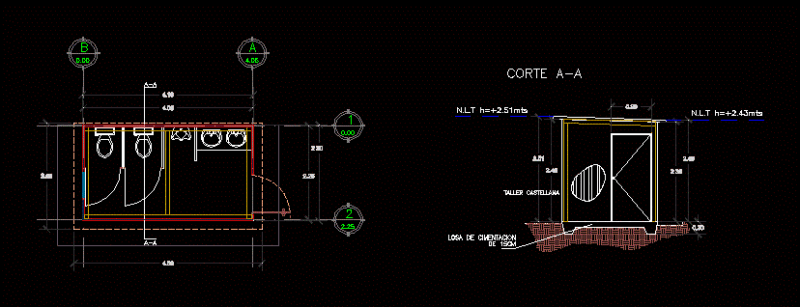 Baths DWG Plan for AutoCAD