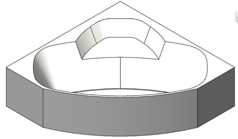 Bathtub 3D DWG Model for AutoCAD