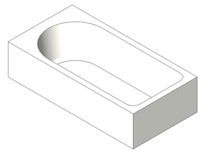 Bathtub 3D DWG Model for AutoCAD