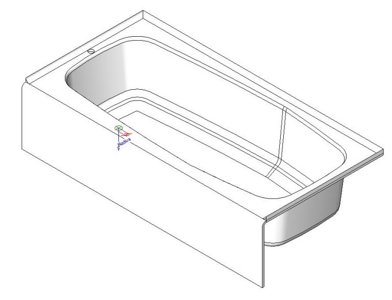 Bathtub 3D DWG Model for AutoCAD • Designs CAD