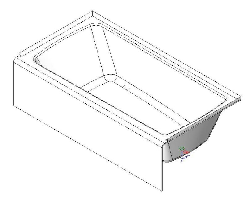 Bathtub 3D RFA Model