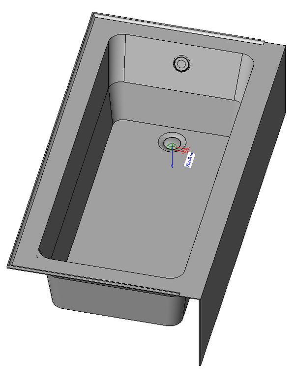 3D Kohler Rectangular Recessed Bathtub Revit Family