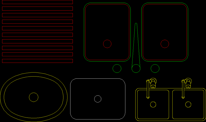 Blocks Kitchen Sinks DWG Block for AutoCAD
