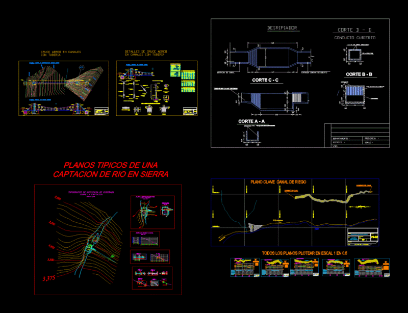 Bocatoma DWG Section for AutoCAD
