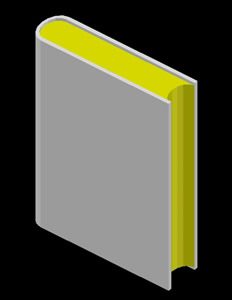 Book 3D DWG Model for AutoCAD
