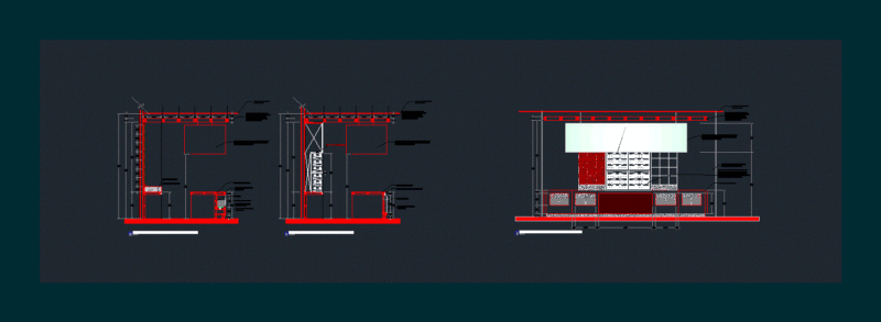 Buffet Bar DWG Block for AutoCAD
