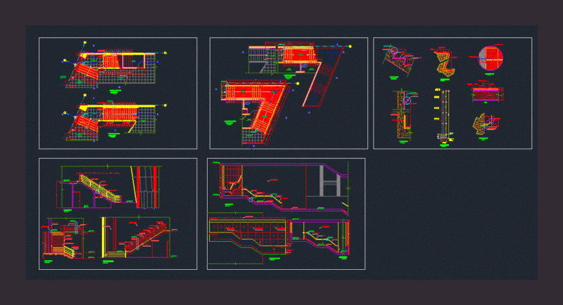 Building Stairs DWG Full Project for AutoCAD