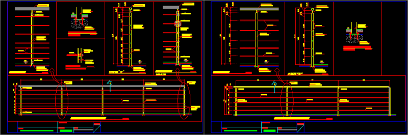 Cablehandrail – Details DWG Detail for AutoCAD