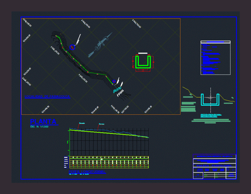 Canal Irrigation DWG Block for AutoCAD